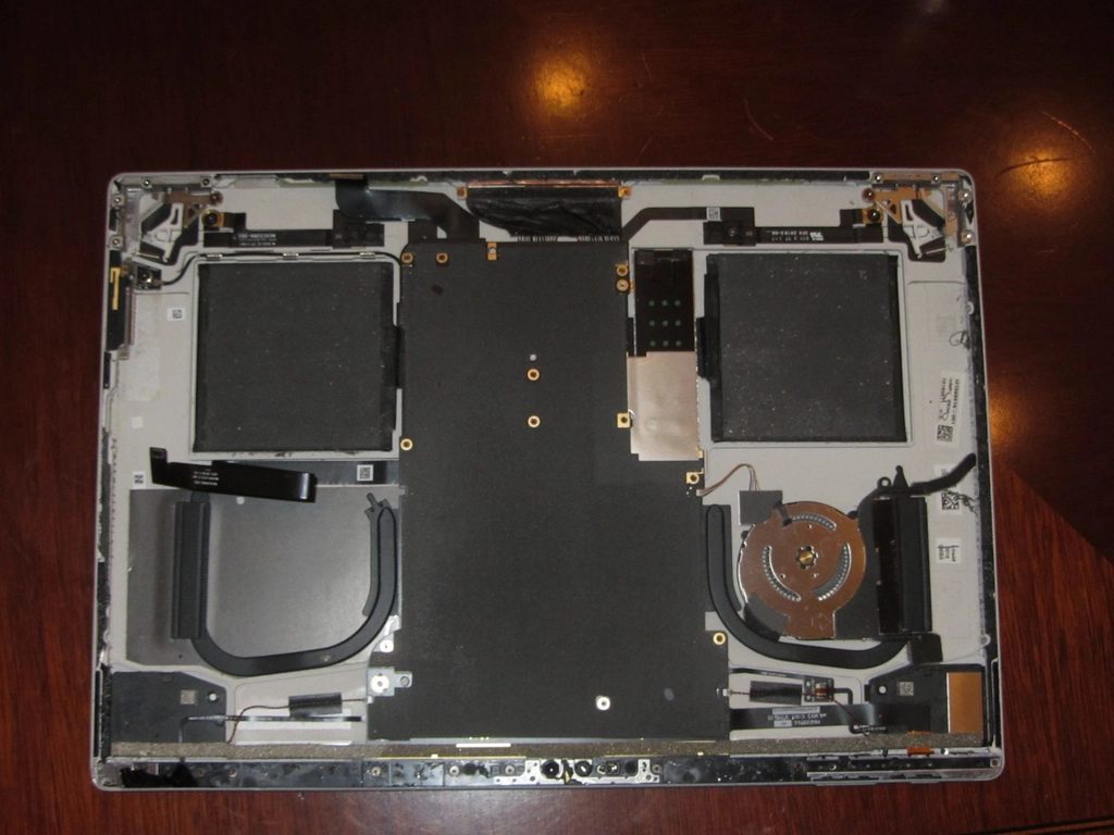 A laptop motherboard